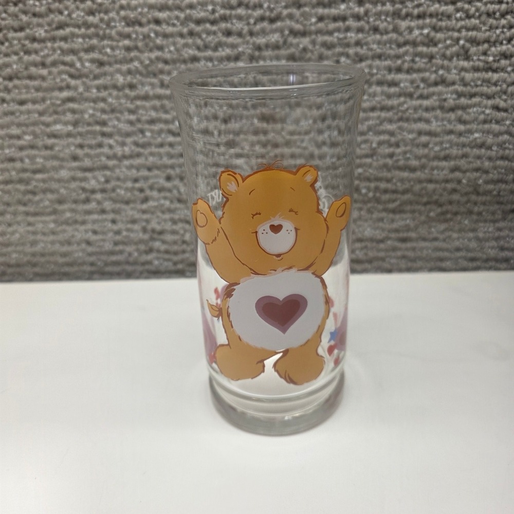 Vintage 1983 Care Bears Tenderheart Bear Pizza Hut‎ Collector Glass Limited Ed